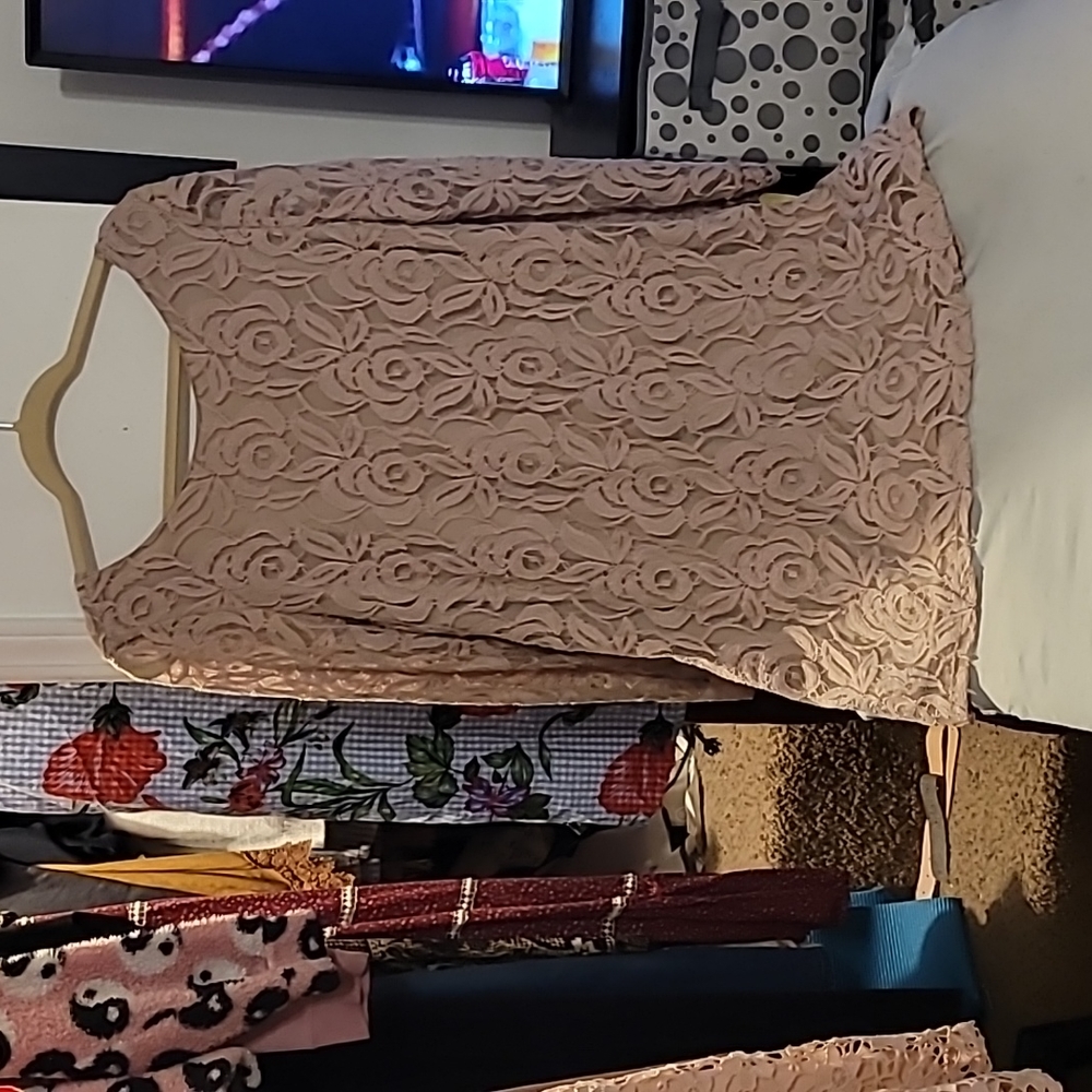 Beige lace dress